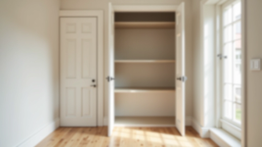 Empty under-stairs cupboard space with sloped ceiling, showing typical awkward angles and depth